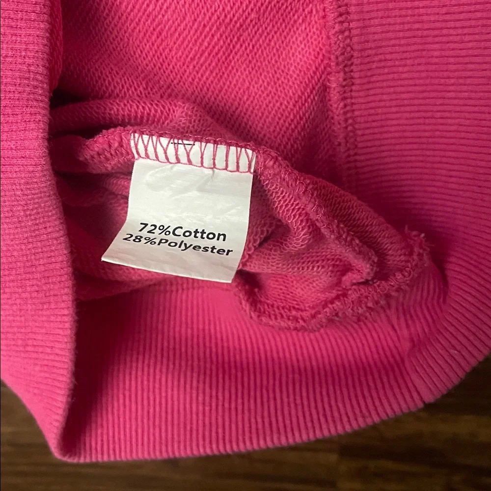 Queen of Sparkles Heart on Your Sleeve sequin hot pink Valentine’s Sweatshirt XL - Picture 14 of 15